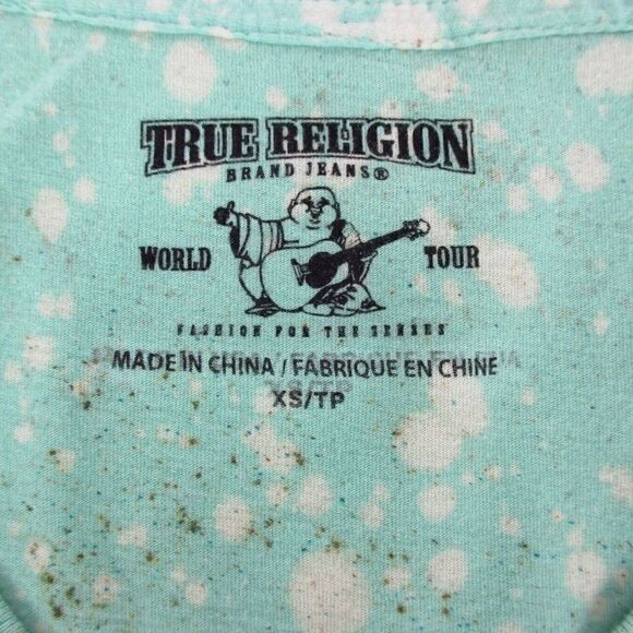 True Religion Green Tye-Dye T-Shirt Size XS - Picture 2 of 7